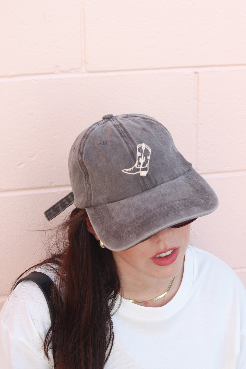 Cowgirl Washed Dad Cap Brown