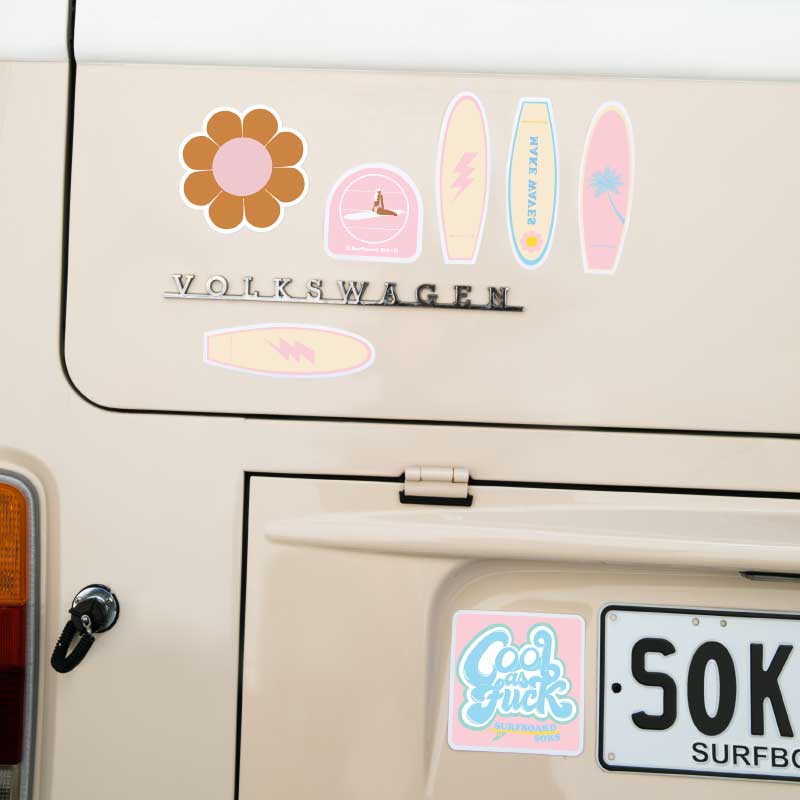 Retro 70er Jahre Gänseblümchen Autoaufkleber