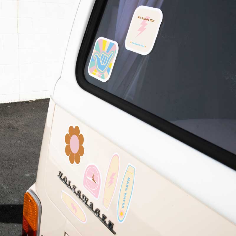 Retro 70er Jahre Gänseblümchen Autoaufkleber