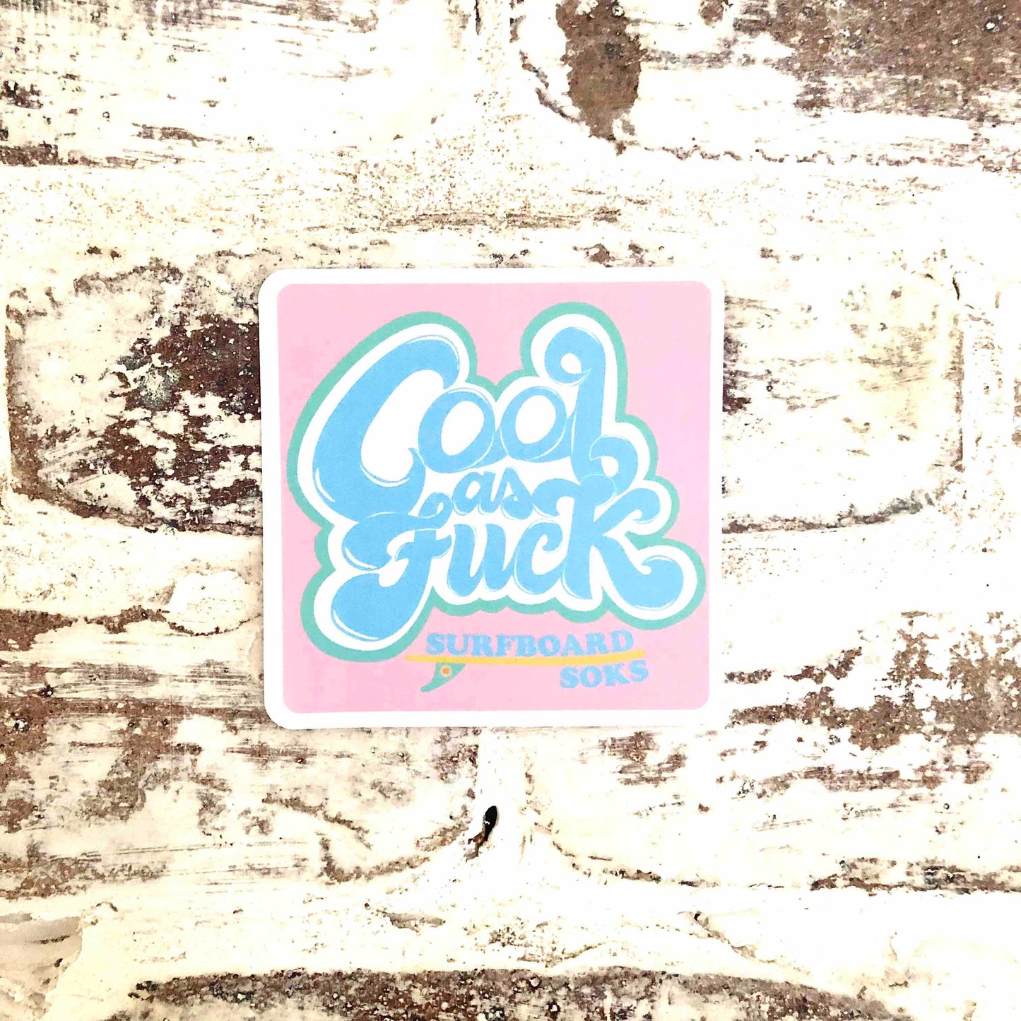 Quadratischer Cool As Fuck Autoaufkleber