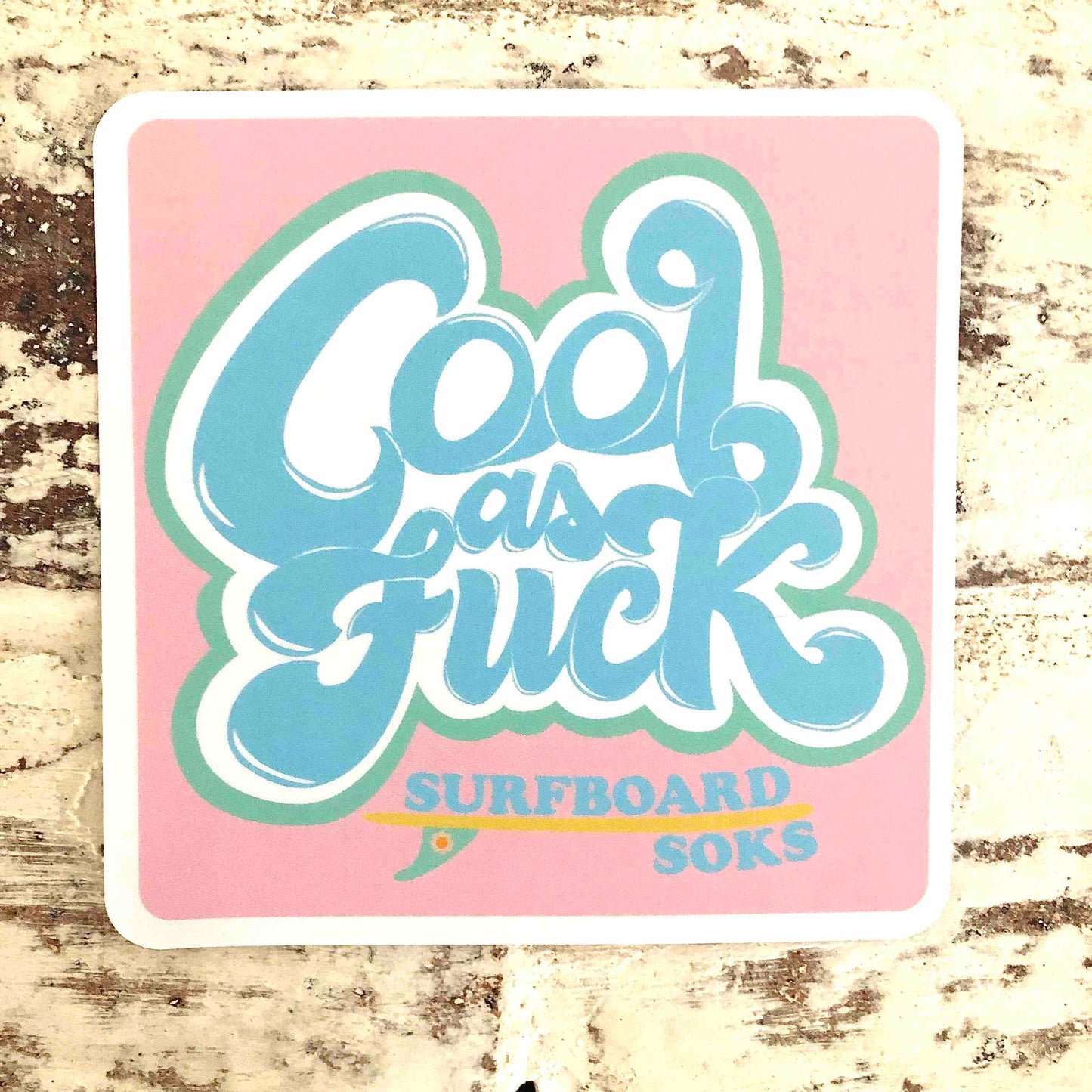 Quadratischer Cool As Fuck Autoaufkleber