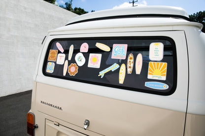 Just Beachy Surfboard Sticker