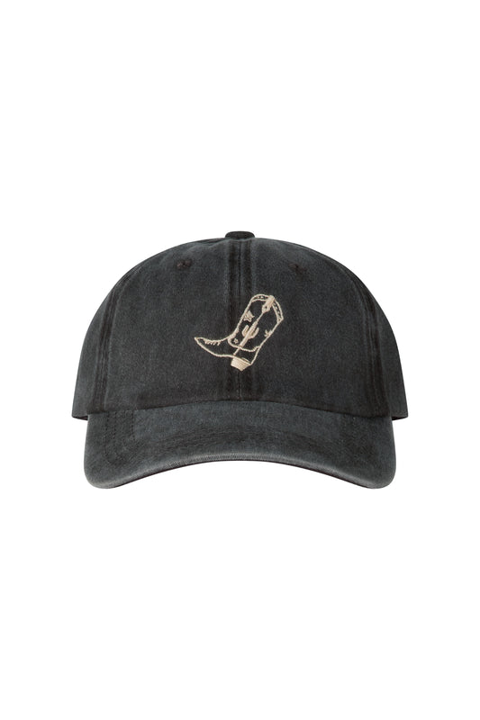 Cowgirl Washed Dad Cap Black