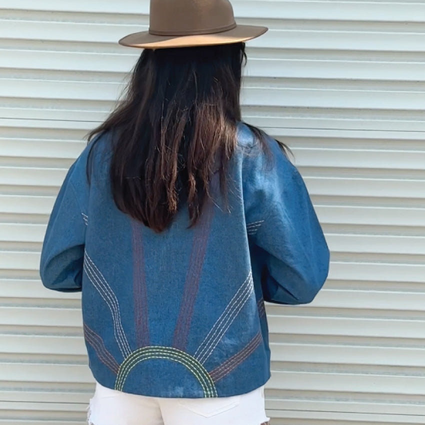 Sunrise Embroidered Denim Jacket
