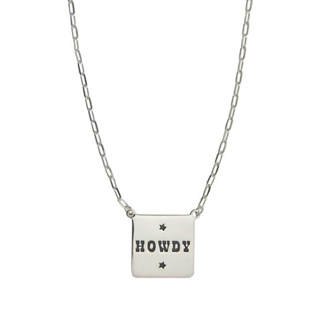 Howdy 925 Silver Paperclip Chain Necklace