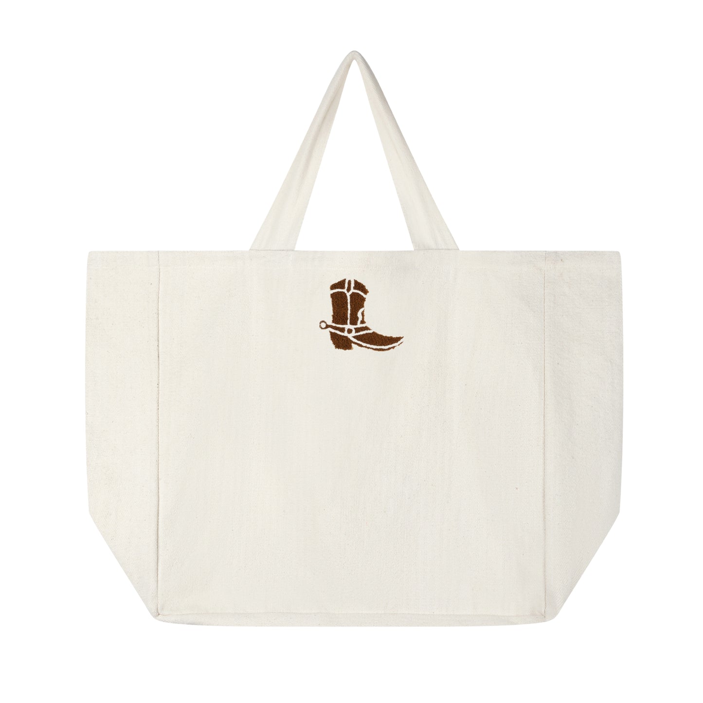 "YEE HAW" Large Cotton Tufted Beach Tote