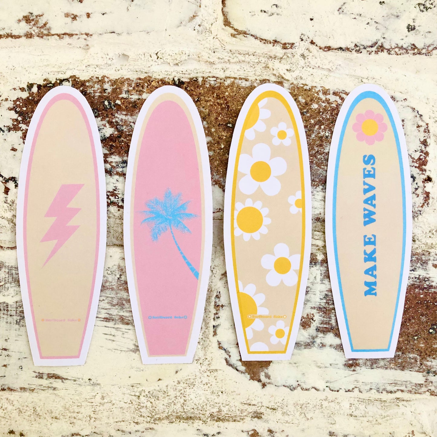 Palm Tree Surfboard Sticker