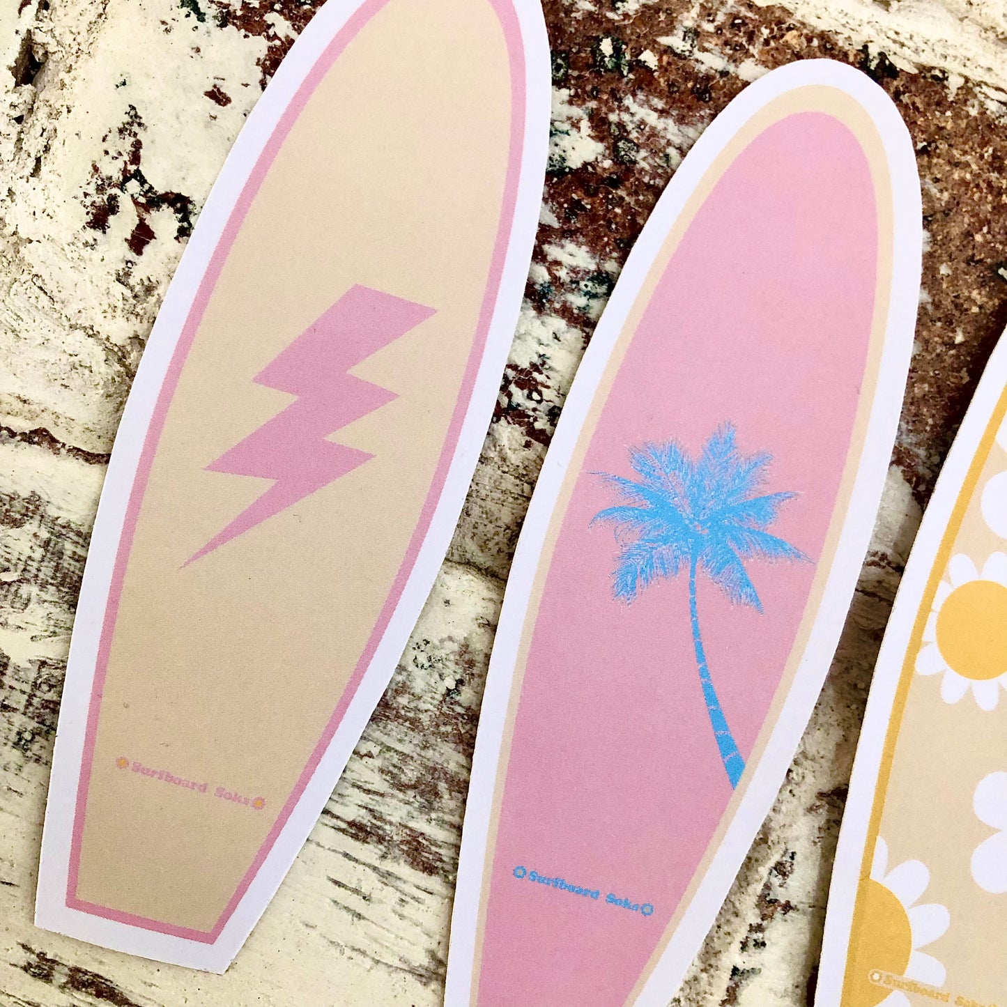 Palm Tree Surfboard Sticker