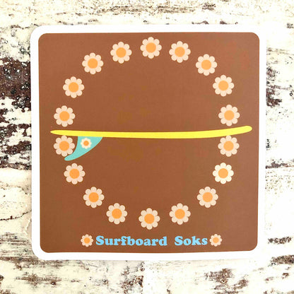 Square Daisy Chain Surfboard Bumper Sticker