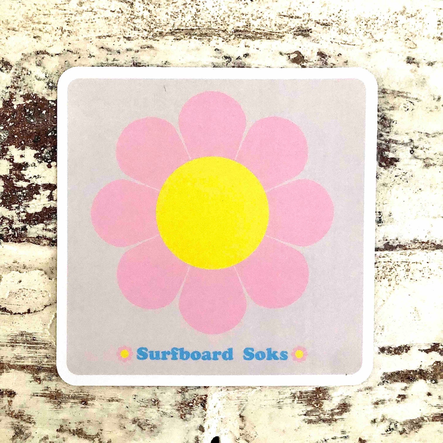 Square Daisy Bumper Sticker