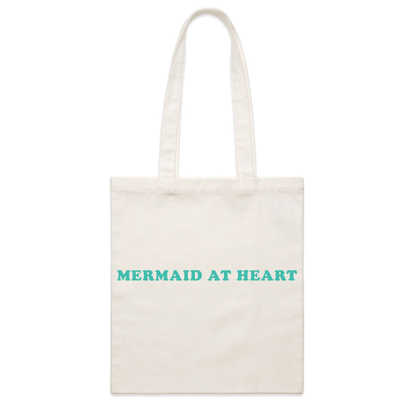 Beach Tote- Mermaid At Heart-Cotton Tote-Reusable Beach Bag